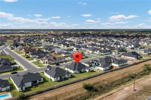 drone / aerial view featuring a residential view