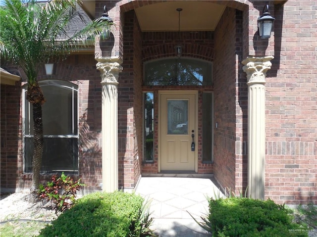 3519 Aspen Dr, Edinburg, TX 78542 - property entrance featuring brick siding