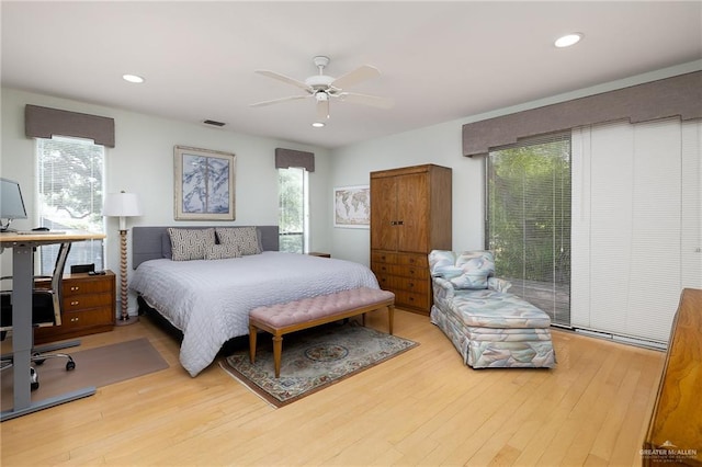 1113 Xanthisma Ave, Mcallen, TX 78504 - bedroom featuring recessed lighting, wood finished floors, and multiple windows