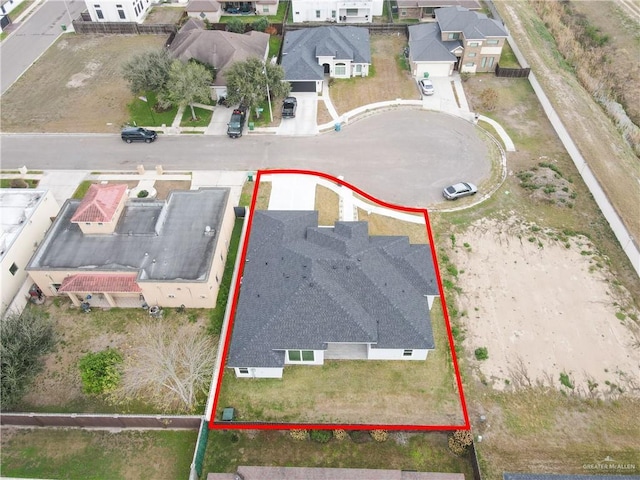 503 Purple Bugambilia, Pharr, TX 78577 - aerial view of residential area with property parcel outlined