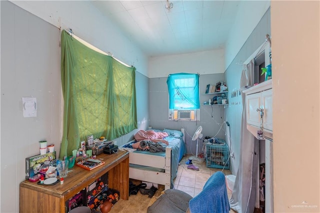 view of tiled bedroom