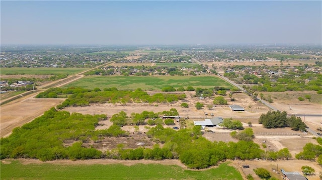 aerial view with a rural view