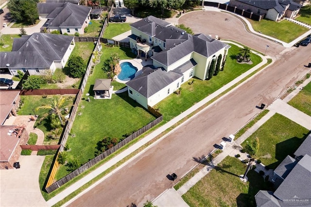 806 Beryl Cir, Weslaco, TX 78596 - aerial overview of property's location featuring nearby suburban area and a pool