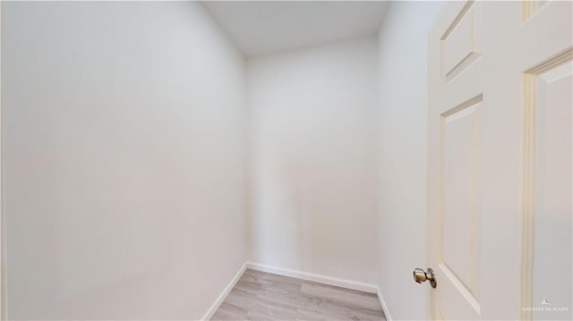 interior space with light hardwood / wood-style flooring