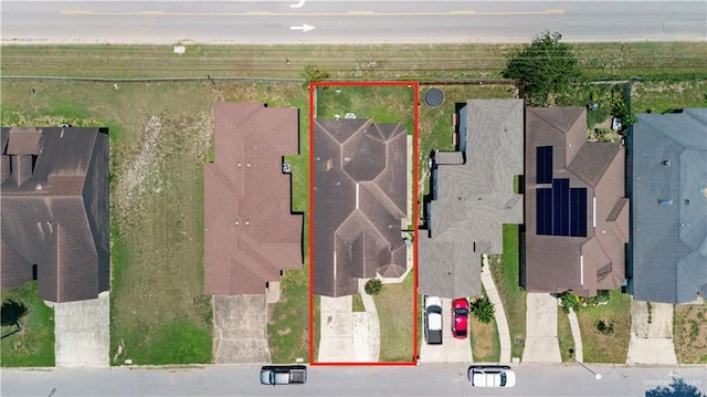 317 Ohara Dr, Pharr, TX 78577 - aerial view of residential area featuring property boundaries highlighted