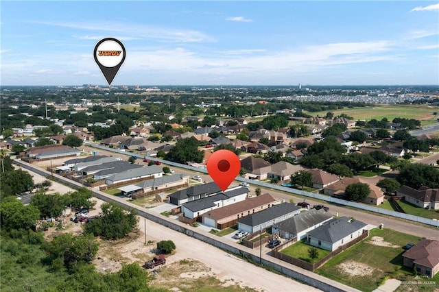 aerial view of residential area