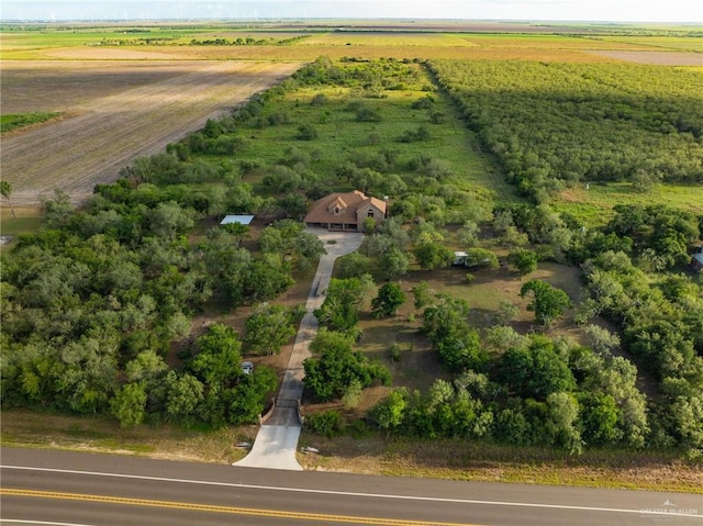 bird's eye view featuring a rural view