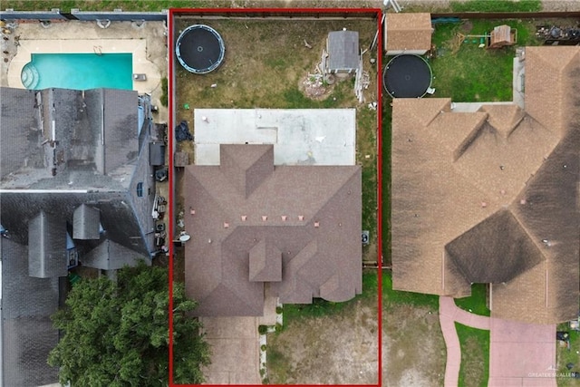 birds eye view of property