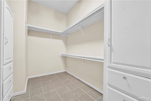 view of walk in closet