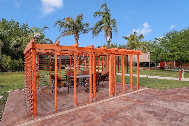 1900 E 2 Mile Line Rd, Mission, TX 78574 - exterior space featuring a patio, a yard, and a pergola