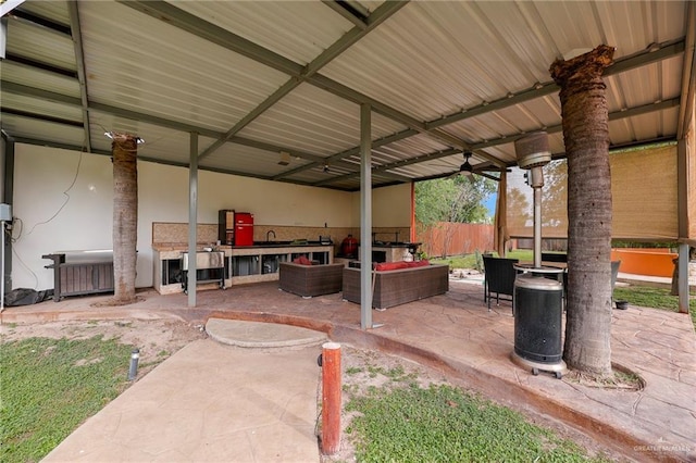 1900 E 2 Mile Line Rd, Mission, TX 78574 - view of patio featuring fence and outdoor lounge area