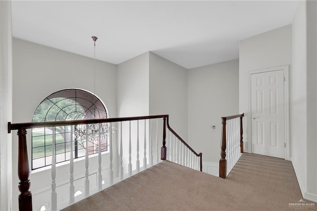 1900 E 2 Mile Line Rd, Mission, TX 78574 - hallway with carpet floors and an upstairs landing