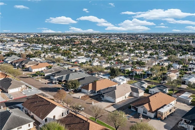 aerial view with a residential view