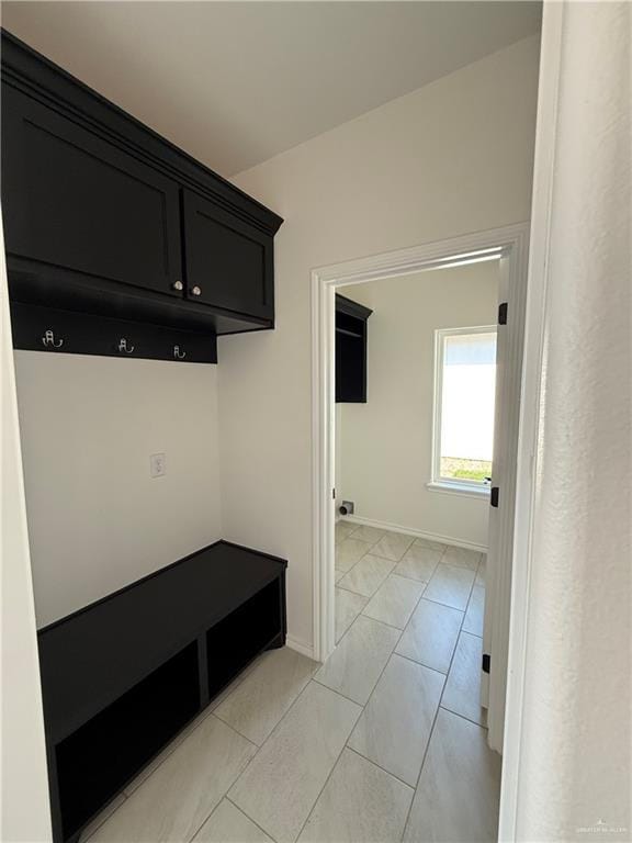 mudroom with baseboards