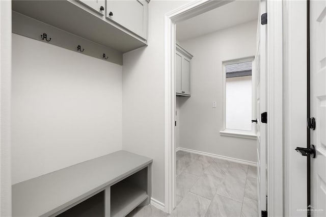 mudroom featuring baseboards