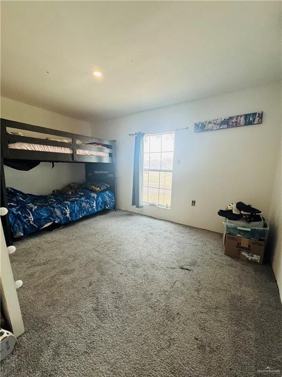 view of carpeted bedroom