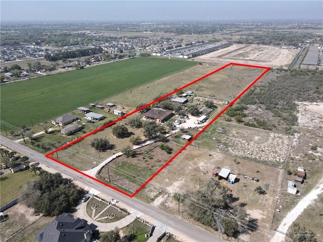 811 S Glasscock Blvd, Alton, TX 78573 - birds eye view of property with a rural view