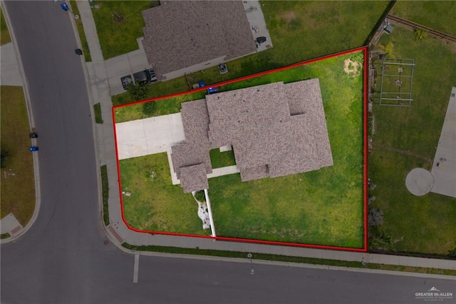 6300 Cascada Bend Rd, Mcallen, TX 78504 - aerial overview of property's location featuring property boundaries highlighted