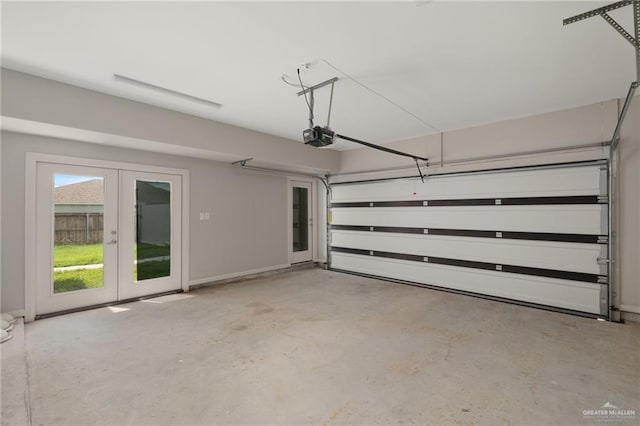 6300 Cascada Bend Rd, Mcallen, TX 78504 - garage with french doors and a garage door opener