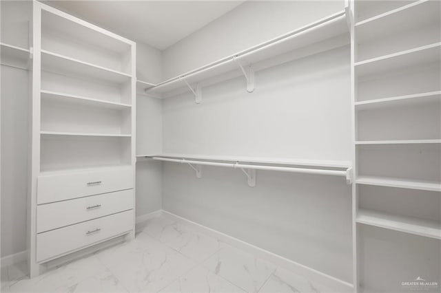 view of walk in closet