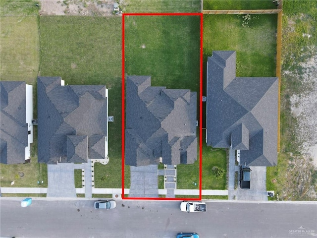 1101 Magnolia St, Mission, TX 78573 - aerial overview of property's location featuring property parcel outlined