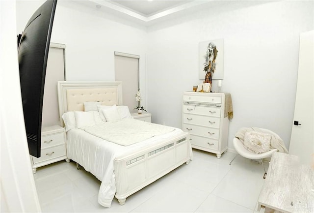 view of tiled bedroom