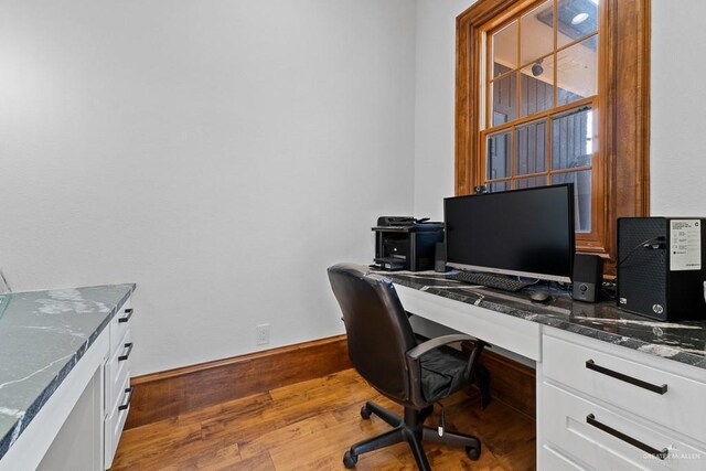 4301 Spring Creek Dr, Corpus Christi, TX 78410 - office area with wood finished floors and baseboards