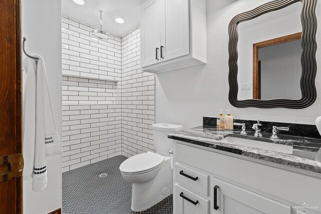 4301 Spring Creek Dr, Corpus Christi, TX 78410 - full bath featuring vanity, toilet, and a stall shower