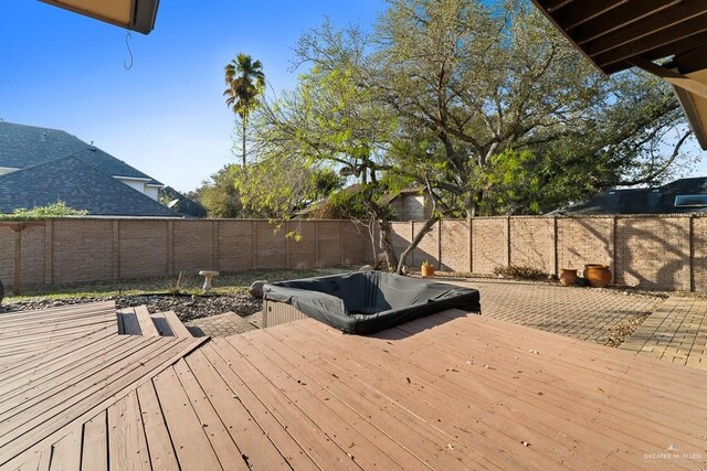 4301 Spring Creek Dr, Corpus Christi, TX 78410 - wooden terrace with a fenced backyard