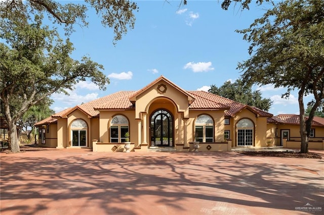 exterior space with french doors