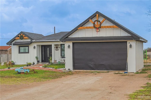 view of front of home featuring a garage