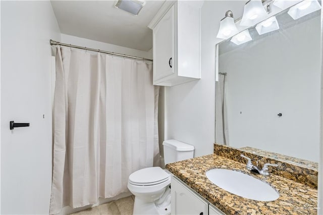 1041 Yellow Hammer St, Rio Grande City, TX 78582 - full bathroom featuring toilet, vanity, and a shower with shower curtain