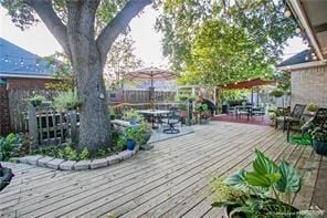 view of wooden deck