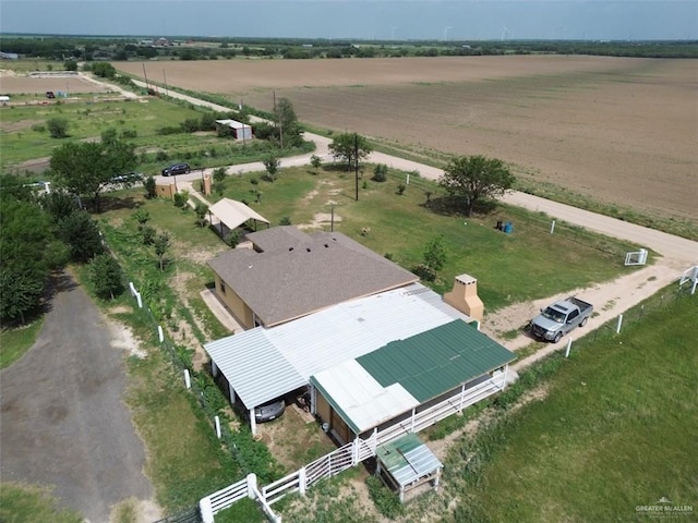 drone / aerial view featuring a rural view