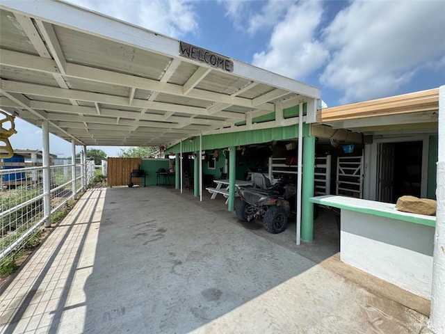 view of patio / terrace with fence