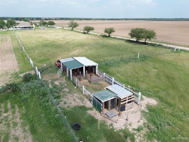 bird's eye view featuring a rural view