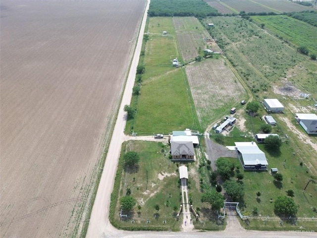 bird's eye view with a rural view