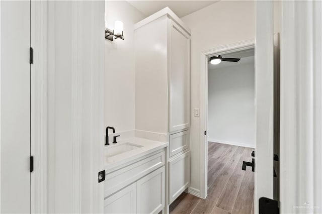 1114 Knotty Pine Ln, Harlingen, TX 78552 - bathroom with vanity and wood finished floors