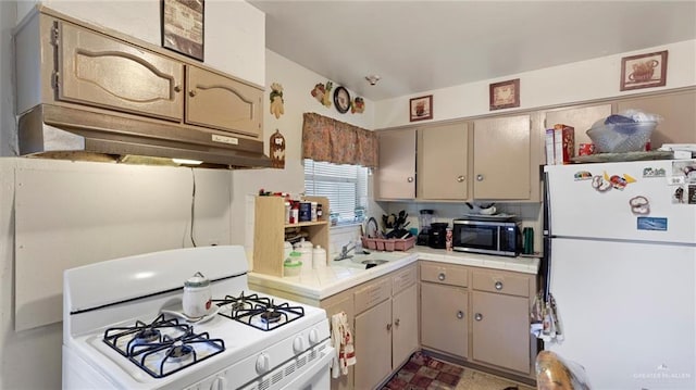 kitchen with white appliances