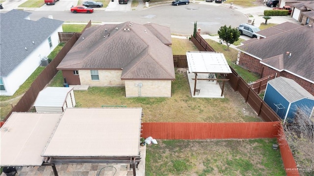 bird's eye view featuring a residential view