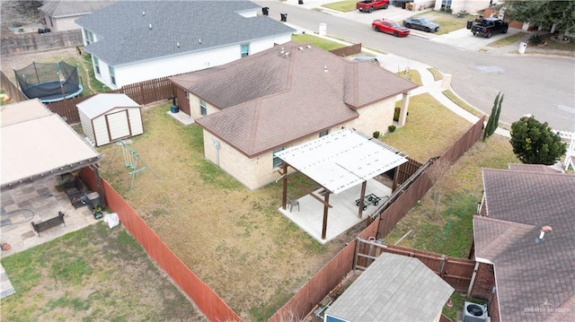 aerial view featuring a residential view