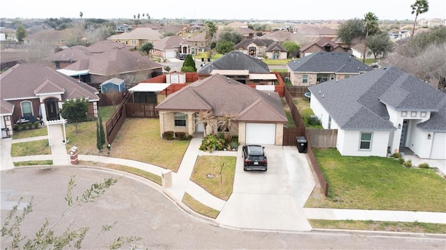 bird's eye view featuring a residential view