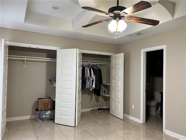 closet featuring visible vents