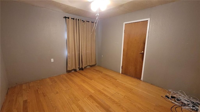 empty room featuring light wood-type flooring