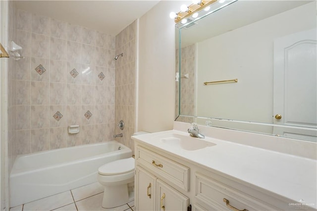 2320 Pelican Ave, Mcallen, TX 78504 - full bath featuring vanity, tile patterned floors, toilet, and tub / shower combination