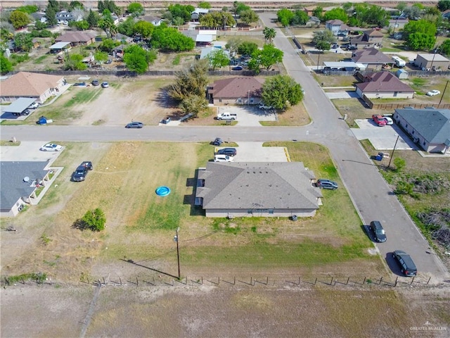 drone / aerial view with a residential view