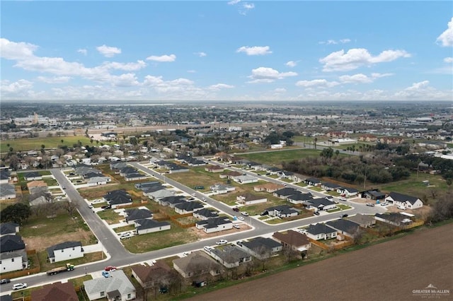aerial view with a residential view