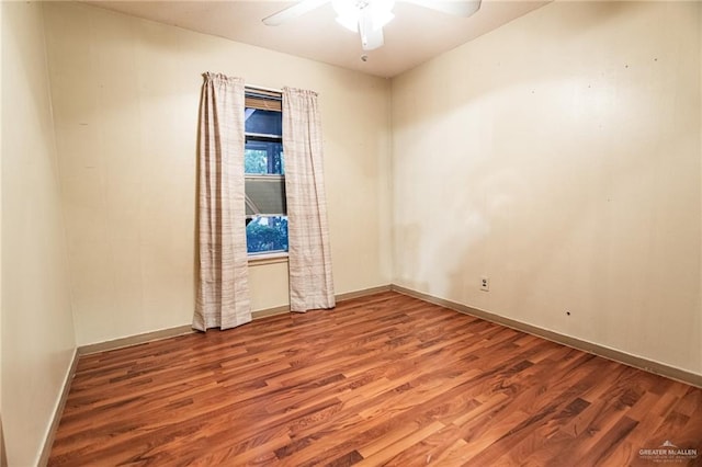 2401 E Austin Ave, Harlingen, TX 78550 - empty room with wood finished floors and ceiling fan
