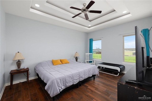 5313 N Crown Pt, Pharr, TX 78577 - bedroom with baseboards, recessed lighting, and wood finished floors