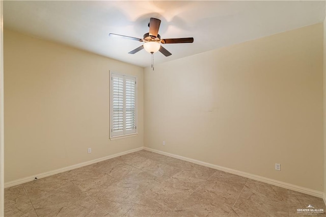 2014 Thacker Ln, Harlingen, TX 78552 - unfurnished room with ceiling fan and baseboards